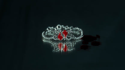Bijou gothique édition limitée Rakhs – First Blood bracelet jaspe rouge