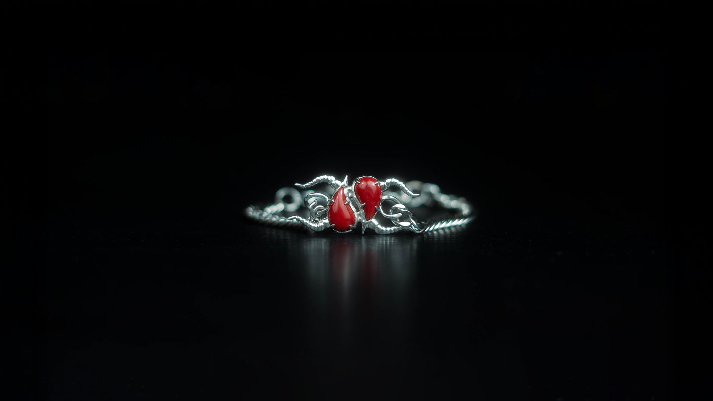 First Blood – Bracelet Jaspe Rouge & Acier Inoxydable | Édition Limitée