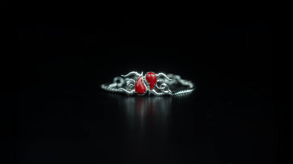 First Blood – Bracelet Jaspe Rouge & Acier Inoxydable | Édition Limitée
